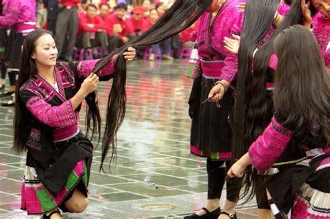 chinese haircut for long hair|long hair village guilin.